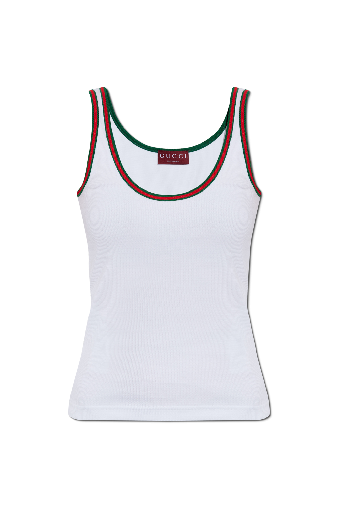 行列のできるレビュー商品、集めました。高評価アイテム White Top with signature stripe Web Gucci - Vitkac Italy トップス